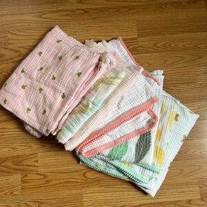 cloud island Gauze Material Baby Receiving Blankets Set Of 7